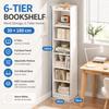 Freestanding Bookshelf Storage Shelf, Warm White, MDF, Full Back Panel, Adjustable Shelves
