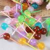 Clear Round Lollipop Resin Pendant Earrings and Keychain Accessories.