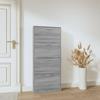 VidaXL Shoe Cabinet Sonoma Grey 59x17x150 Cm Engineered Wood 342524