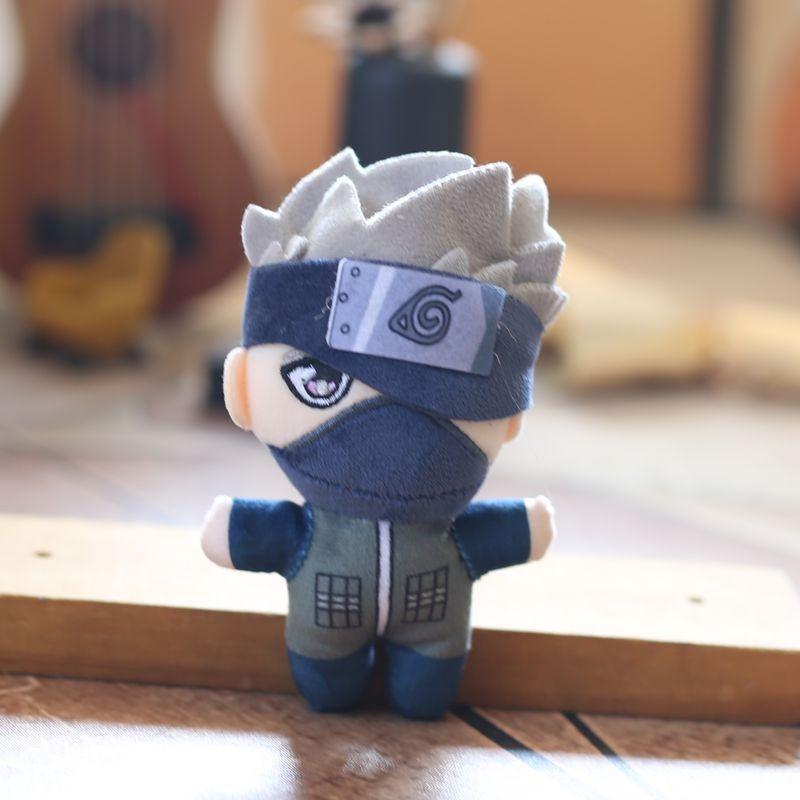 Plush Naruto Short Stuffed Doll Keychain Sasuke Kakashi Character For Fans Decor