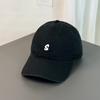 Fashion Hat Minimalist Embroidery Letter S Baseball Cap Children's New Soft Top Wide Brim Fashion Shade Couple Cap