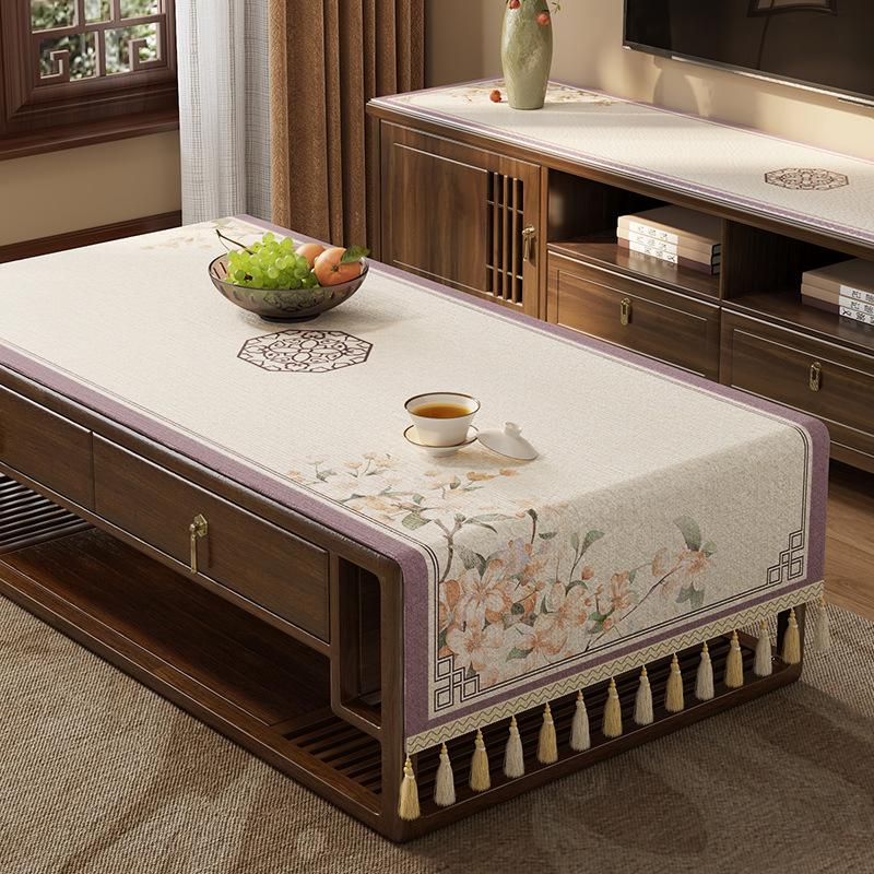 Coffee Table Tablecloth Living Room Light Luxury High-End Tv Cabinet Long Cover Cloth Dining Table Decorative Tablecloth