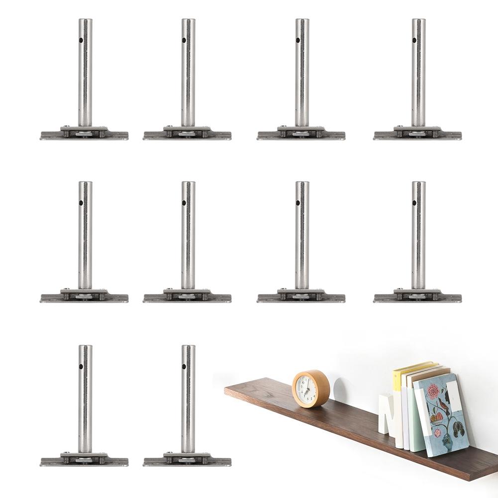 10Pcs Concealed Shelf Support Invisible Bracket Wall Bookshelf Wood Furniture Connector