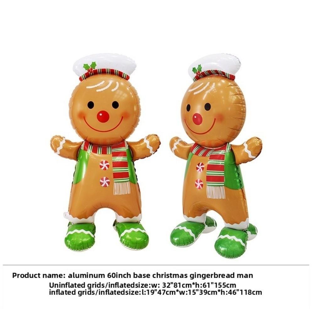 Stehende Weihnachts-Folienballons Lebkuchenmann Weihnachtsdekoration Partyzubehör