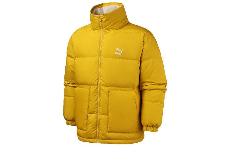 PUMA Leisure Down Jackets Men s Yellow Lapel Moderate Puffer Jacket 596548-20 L