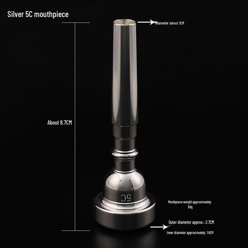 Gold & Silver Trumpet Mouthpieces: 3C, 5C, 7C – Brass Wind Instrument Accessories
