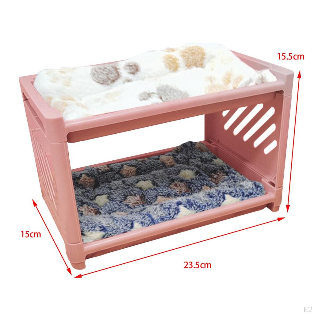 Bed House, with Sleeping Mat Bunny Hideout Hut, Winter Warm Pet Shelter for Cage Accessories Hamster