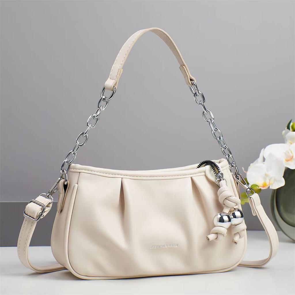 New Pleated Fashionable Cloud Bag Simple High-value Xiaoxiangfeng Handbag High-value Single-shoulder Crossbody Bag
