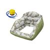 Print Inflatable Pool Chair with Mesh and Cup Holder, Thickened Pool Float Sofa for Swimming Pool, Beach, Summer Outdoor Use, Includes Foot