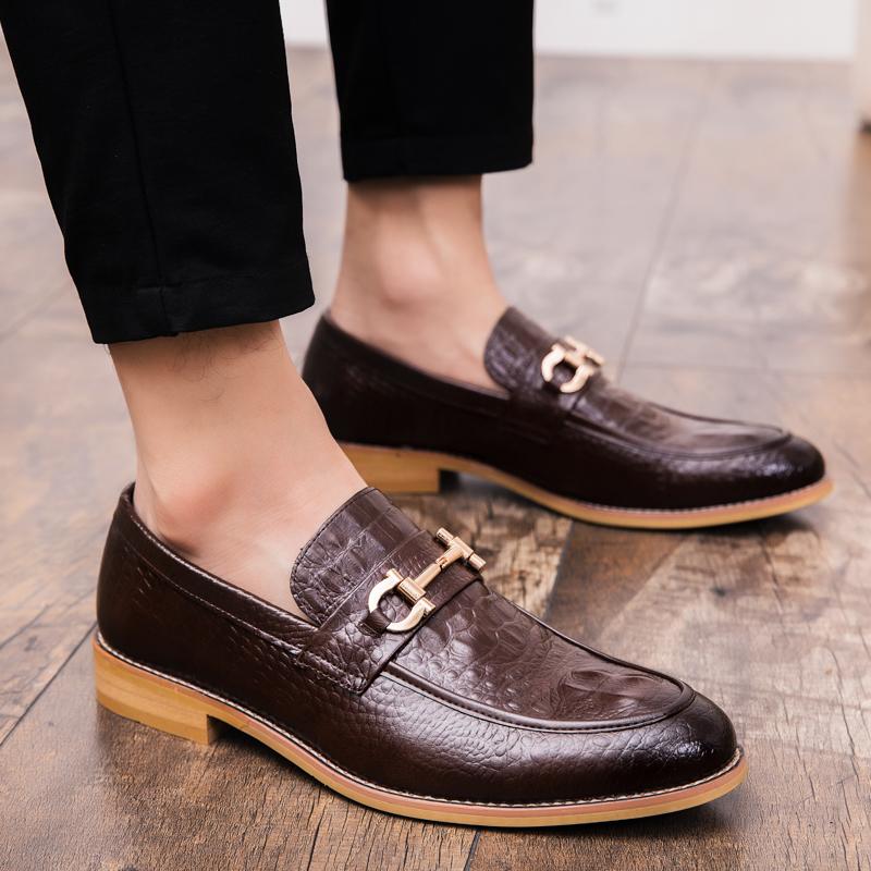 Trend Social Genuine Leather Shoes Men Wedding Party Office Genuine Leather Mens Dress Shoes Classic Daily Formal Business Footwear For Men Shoes