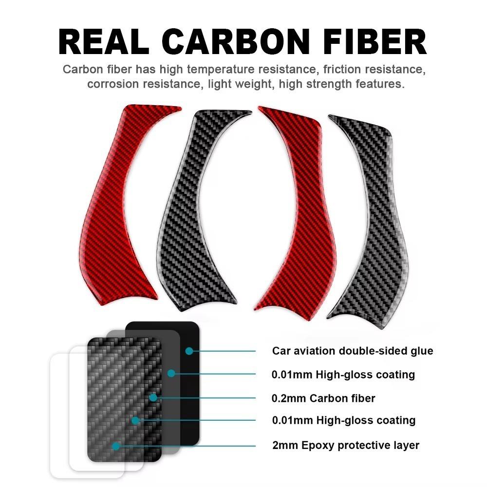 Dashboard Trim Strip Frame Real Soft Carbon Fiber Sticker Interior Accessories For Subaru Impreza 2005 2006 2007