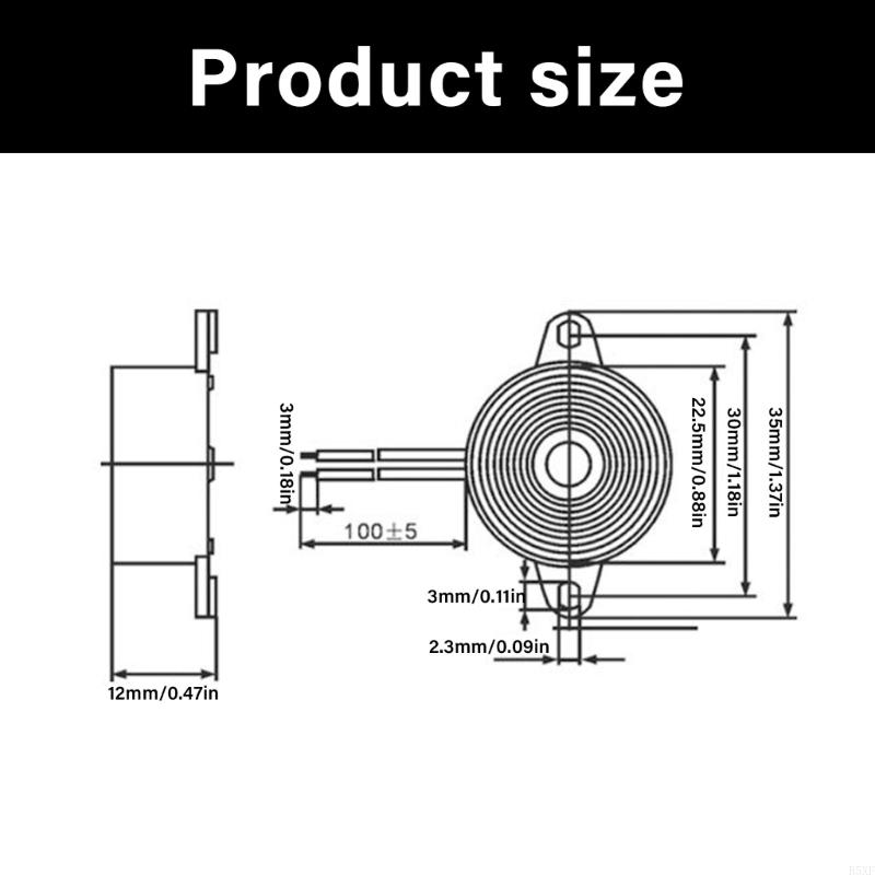 2025 New Vehicle High Frequency Active Buzzer Modules 3 to 24V Wide Alarm Devices