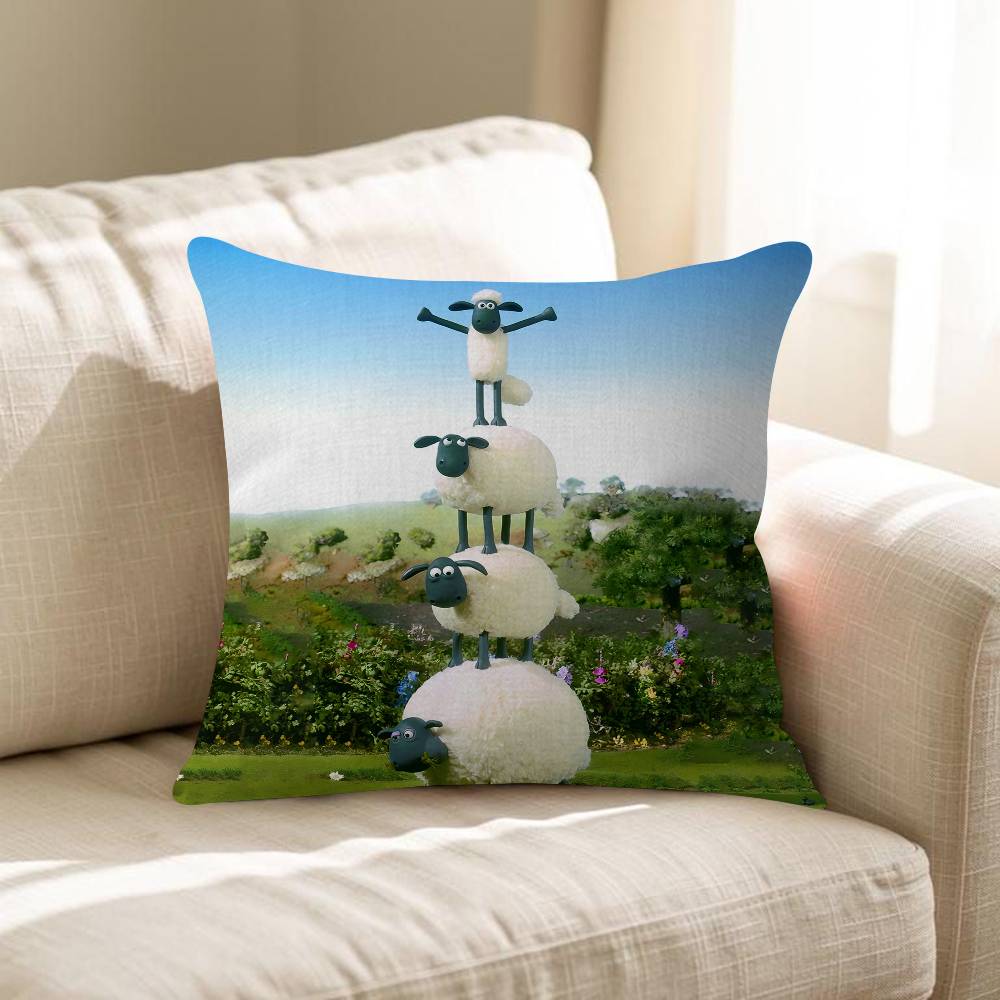 SShaunSthe Cute Ssheepp Cushion Cover Inches Farmhouse Decor Home Throw Pillow Covers For Couch Decorations