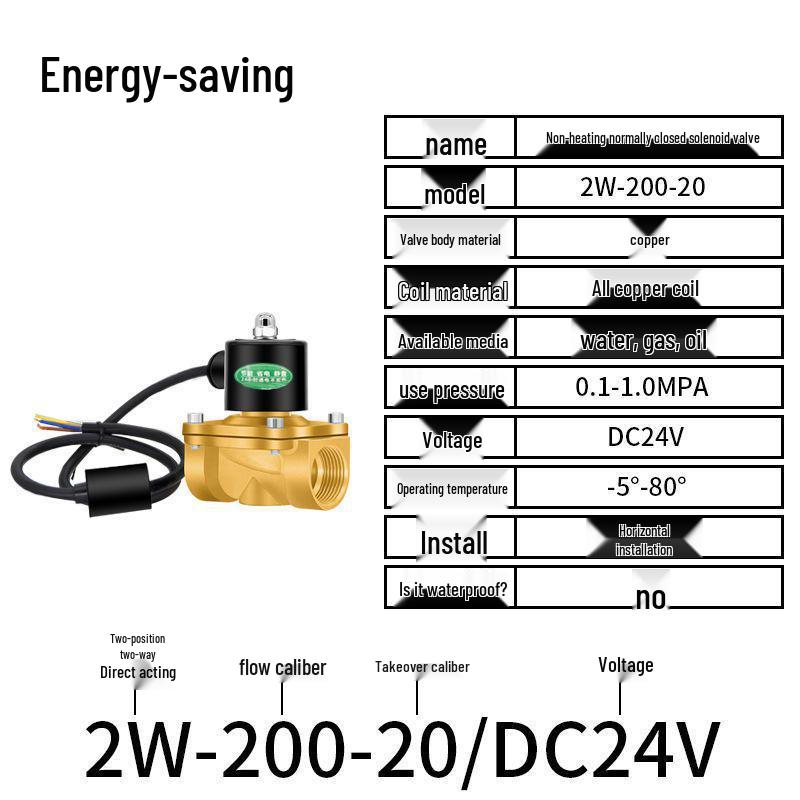 Válvula Solenoide Eléctrica - 1 Pulgada, 4 Puntos, Normalmente Cerrada, 12V/24V/220V Control de Agua y Drenaje