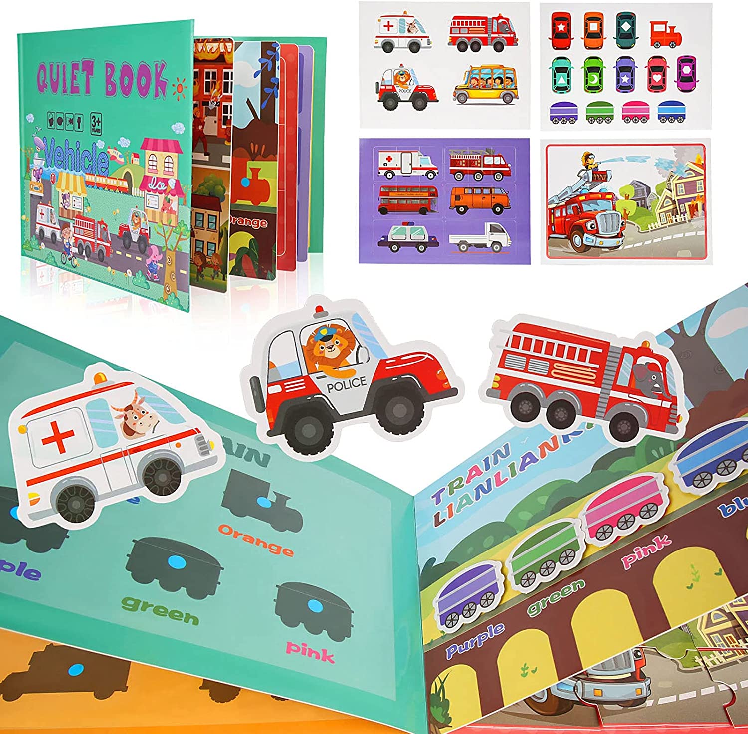 

Книга Монтессори для детей 2, 3, 4 лет, обучающие сенсорные наклейки, книги для малышей, довольно книга, детские игрушки Монтессори