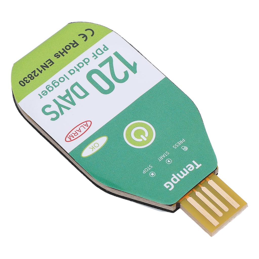 USB Temperature Data Logger Recorder IP67 Water Resistant Disposable PDF Temperature Data Logger for Cold Chain