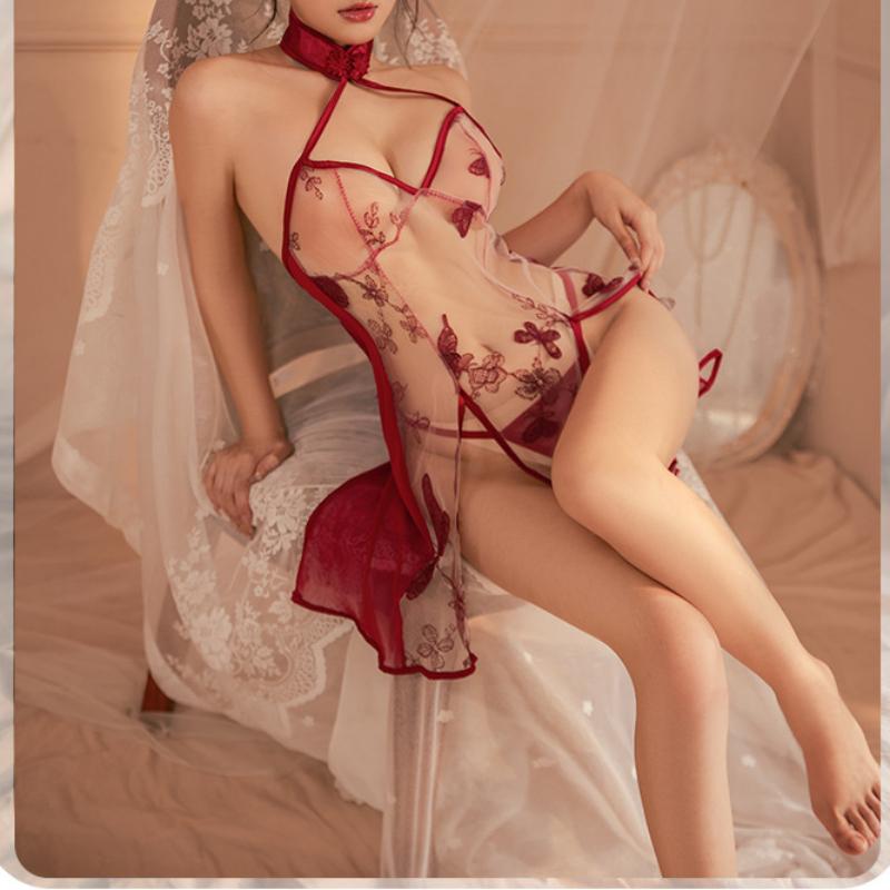 Sexy spodná bielizeň Sexy šaty pre chyžnú v čínskom štýle Hip Bag Sukňa Sexy Passion Suit Jednotné pokušenie Horúca erotika Sexy