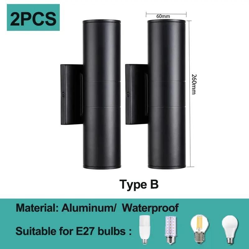 LED Wall Lamp Luxury Room Decor Home-Applianc Wall Panels Interior Wall Lights Waterproof Modern Garden Lustre E27 Double Head