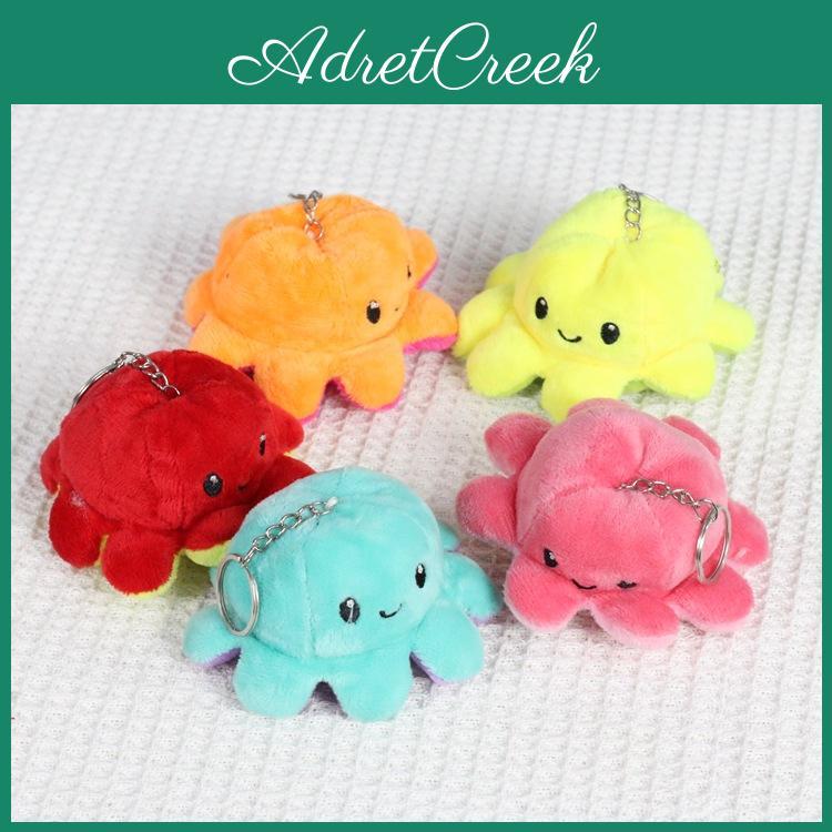 Adorable Plush Octopus Keychain Soft Toy Cute Animal Doll Bag Charm For Kids