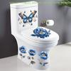 Waterproof Butterfly Wall Stickers Bathroom Toilet Sticker Modern Flower Pattern Self-adhesive Paintings For Living Decoration