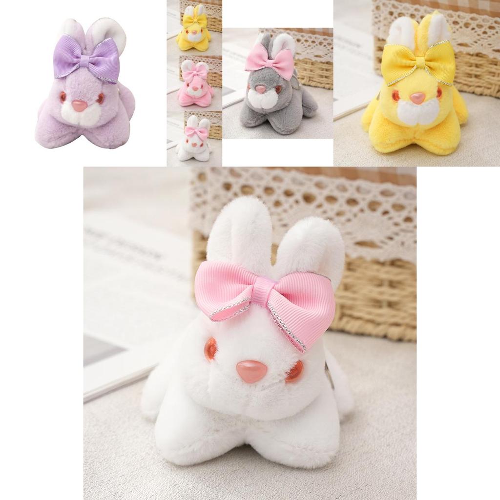 Niedlicher Hasen-Plüsch-Schlüsselanhänger, weiches Stofftier, süßes Kaninchen-Plüschtier, perfektes Geburtstagsgeschenk für Mädchen