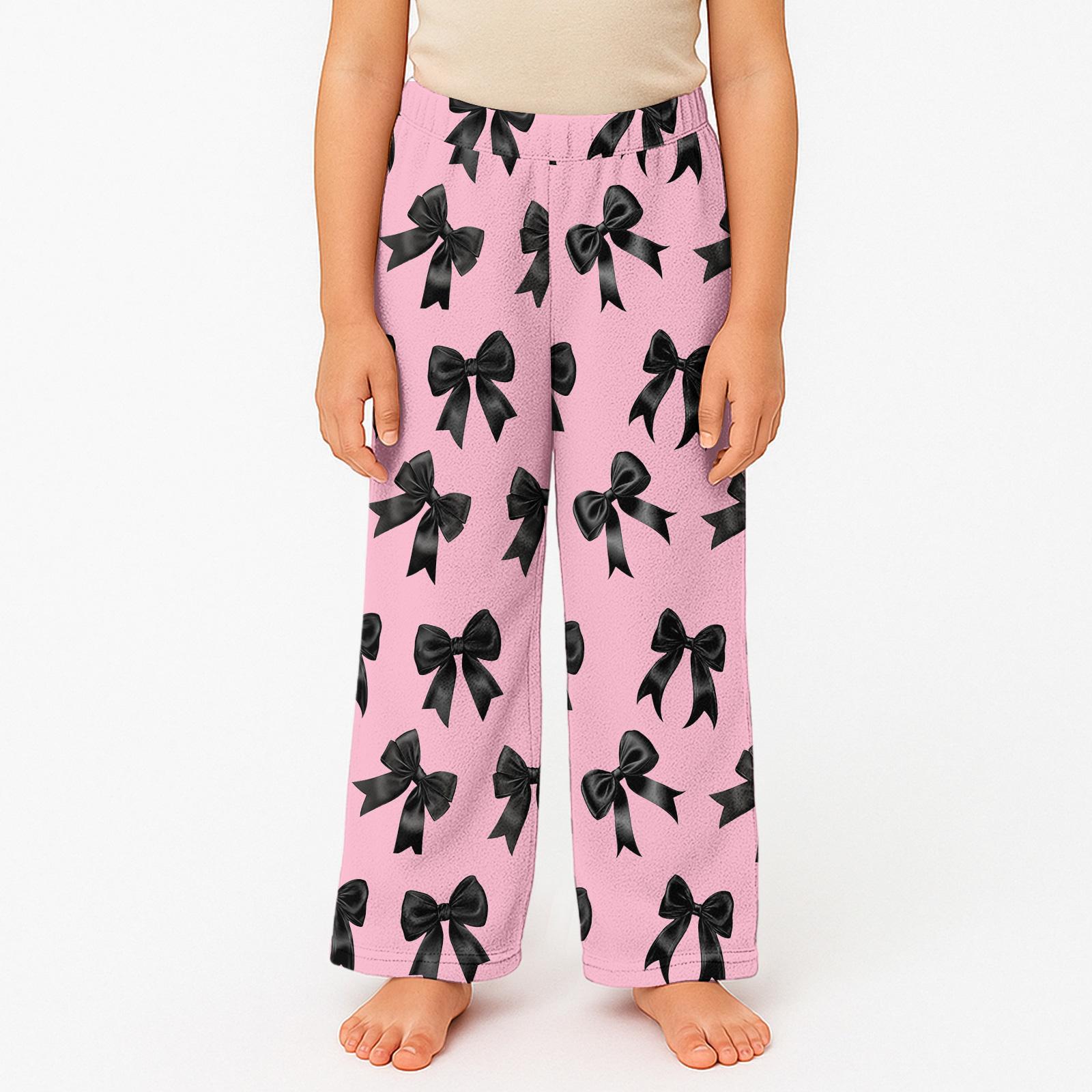 

Children s Winter Pants Full Length Long Trousers Printed Pants 150 чорний