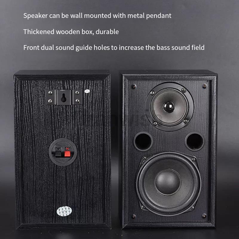 100W High Power 5 Inch Home Speaker Passive Fever Audio Subwoofer K Song Wall Hanging Surround Audio Desktop Front Speaker