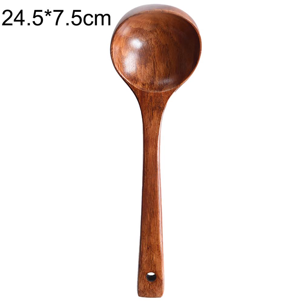 Long Wooden Soup Handle Kitchen Tableware Porridge Cooking Tool