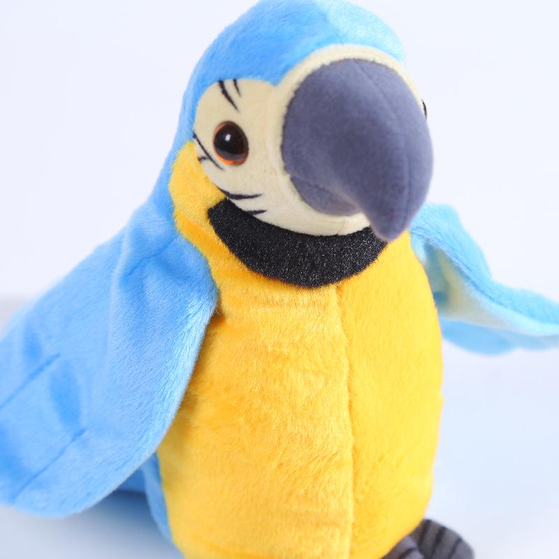 Talking Electronic Pets Parrot Kids Children Toys Funny Sound Record Plush Green