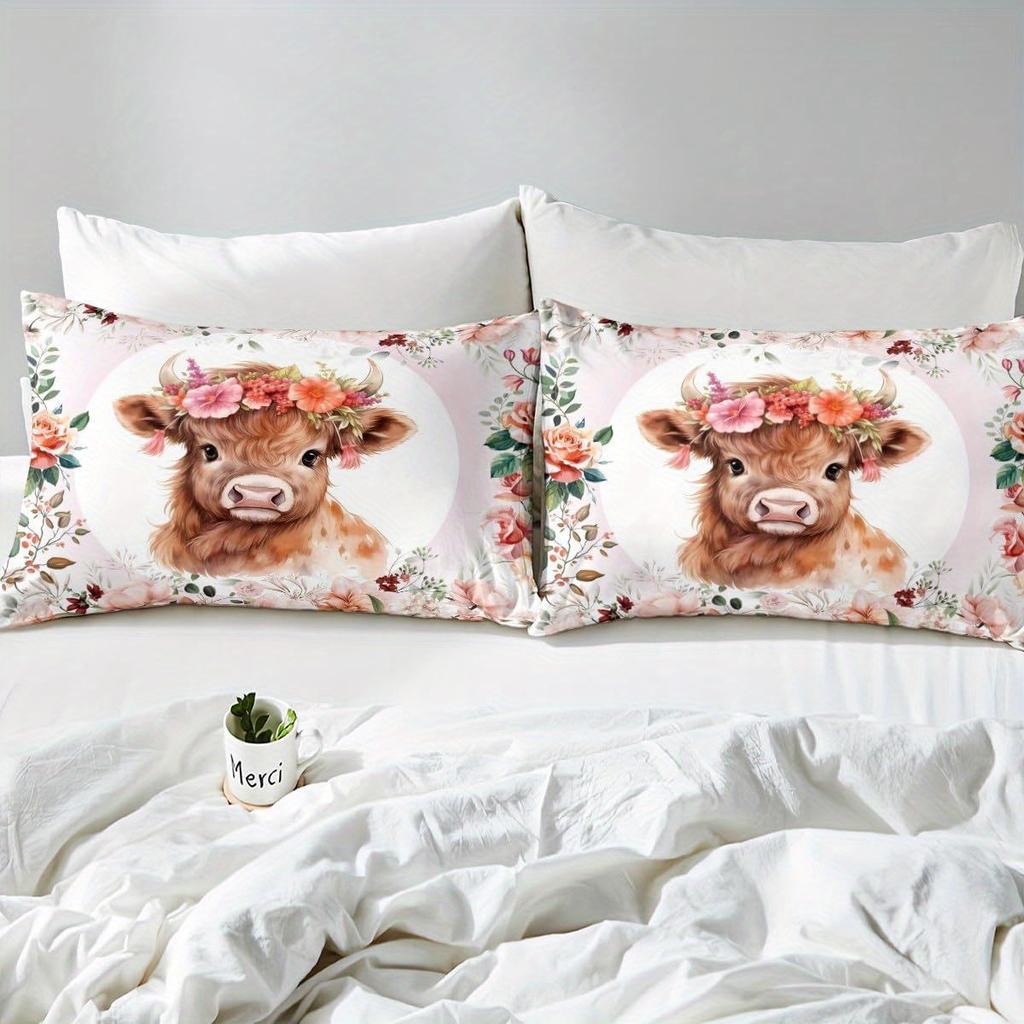 Harvest Season Bedding Set Cattle 3D Printing 2-3 Piece Set (No Core) Duvet Cover Set Home Bedroom Decor Textile Gifts For Kids