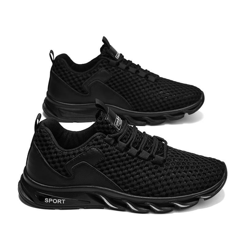 

2024 Новые летние кроссовки мужские сетчатые дышащие кроссовки для бега и тенниса, спортивные кроссовки для активного отдыха Tenis Masculino черного цвета, повседневные кроссовки для ходьбы 40 чёрный