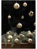 Festive 6CM Gold & 8CM Silver Christmas Balls - Shiny & Matte Hanging Tree Ornaments