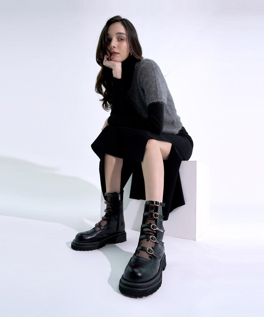 Shoehi Luella Belted Walker Boots_B2555