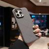Luxury Plaid Leather Soft Edge Hard Phone Case for iPhone 16 15 14 Pro Max Anti Drop Protective Bumper Cover