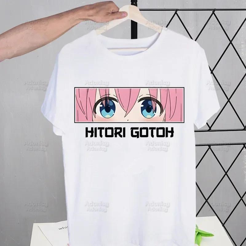 Bocchi The Rock T-shirts Summer Men/Women Hip Hop Funny Print Kessoku Band Tshirt Hitori Gotou T Shirts Short Sleeve Tops