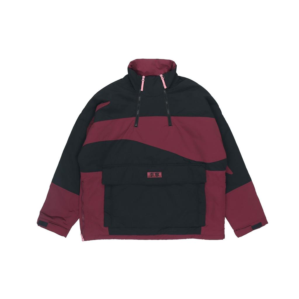 Li-Ning Youth Stylish Color Block Warm Cotton Jacket Winter Men Jackets Black Purple AJMQ711-3