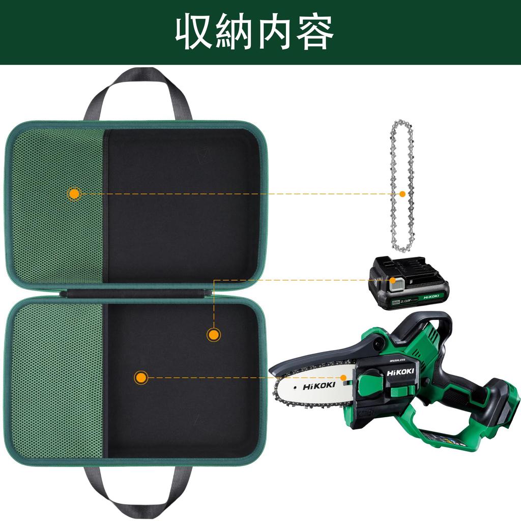 (Case Only) HiKOKI 10.8V/18V Cordless Handheld Chainsaw/Mini Chainsaw CS1210DD/CS1810DD Storage Case - Aenllosi