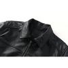 Chinese Size Men Leather Jacket 100% Real Cowhide Black Brown Men's Genuine Leather Coat Male Skin Clothing Autumn Spring Asian Size M601