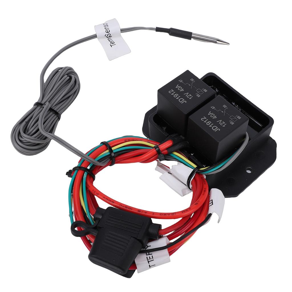 Digital Radiator Fan Controller Switch Kit DC0444 LED Real Time Display 104 230 degrees F Electric Radiator Fan Switch