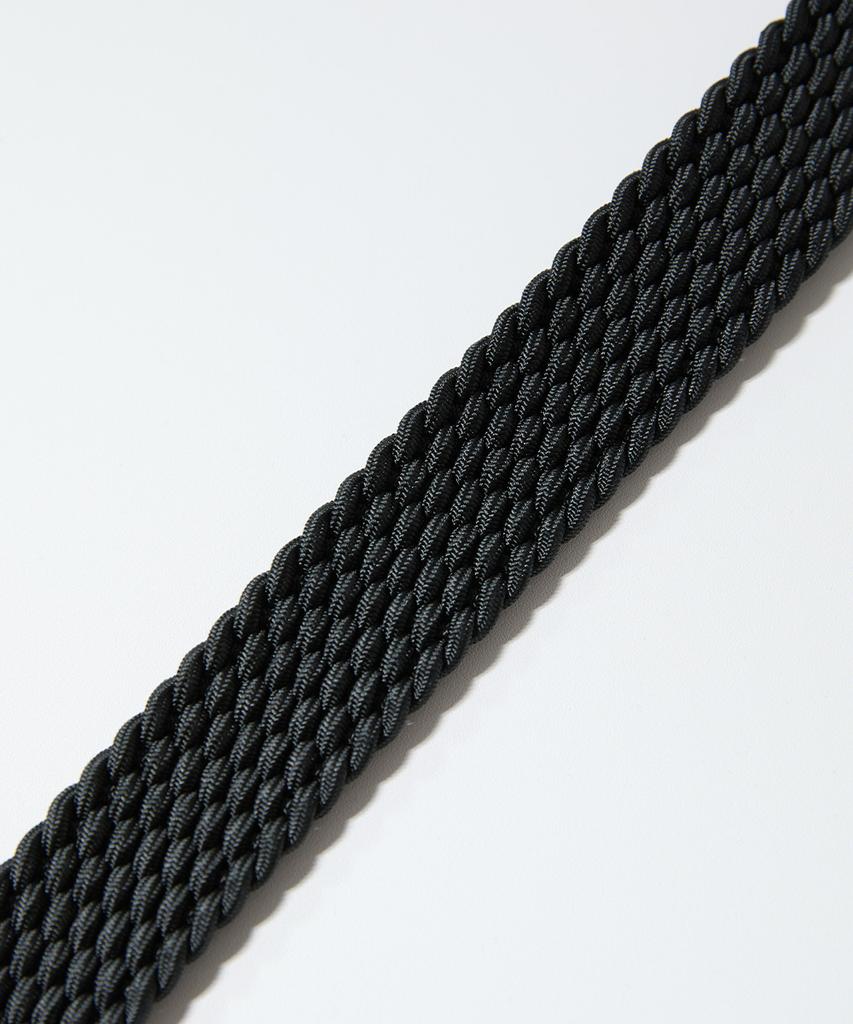 Holliseon Peninsula Elastic Braided Leather Belt Charcoal