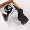 New two-color spliced bamboo cotton scarf, women's bag head color yarn scarf