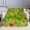 Grinch Christmas Pattern Blanket Patterned Flannel Blanket Perfect for the Bedroom Living Room, Sofa, or a Little Nap