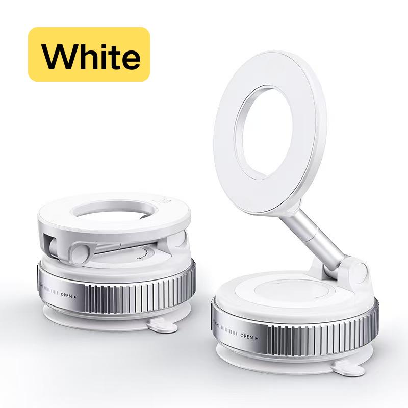 

Car Magnetic Phone Holder Foldable Vacuum Suction Stand 720° Rotation For Tesla For iphone 12 13 14 15 16 Samsung Xiaomi Huawei белый