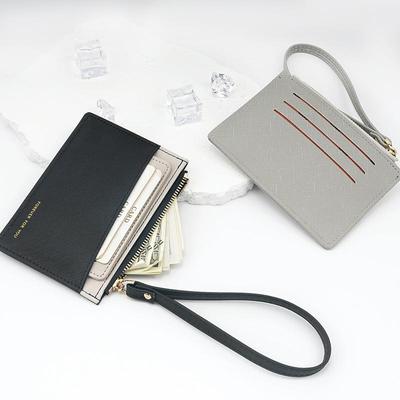 New Japanese & Korean Short Wallet: Solid Color PU, Casual Style, Small Card Holder
