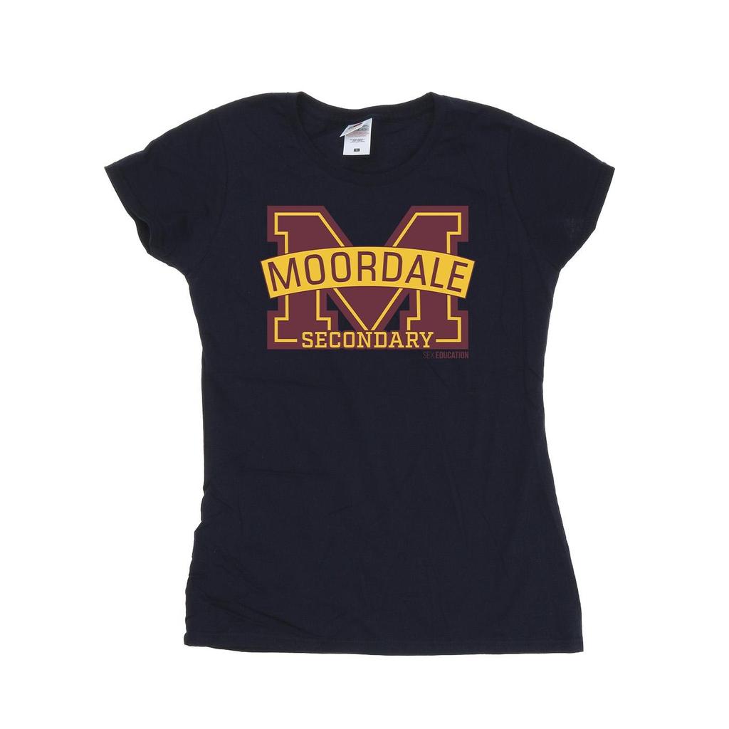 Netflix Womens/Ladies Sex Education Moordale M Logo 2 Cotton T-Shirt