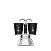 Set Italian Coffee Maker + 2 Cups - BIALETTI - Mini-induction - 100 Ml - Stainless Steel / Black