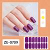Glitter Nail Polish Strips with File Easy Apply Remove Self Adhesive Women Full Nail Sticker Home Manicure DIY Nail Art Decoration Wrap