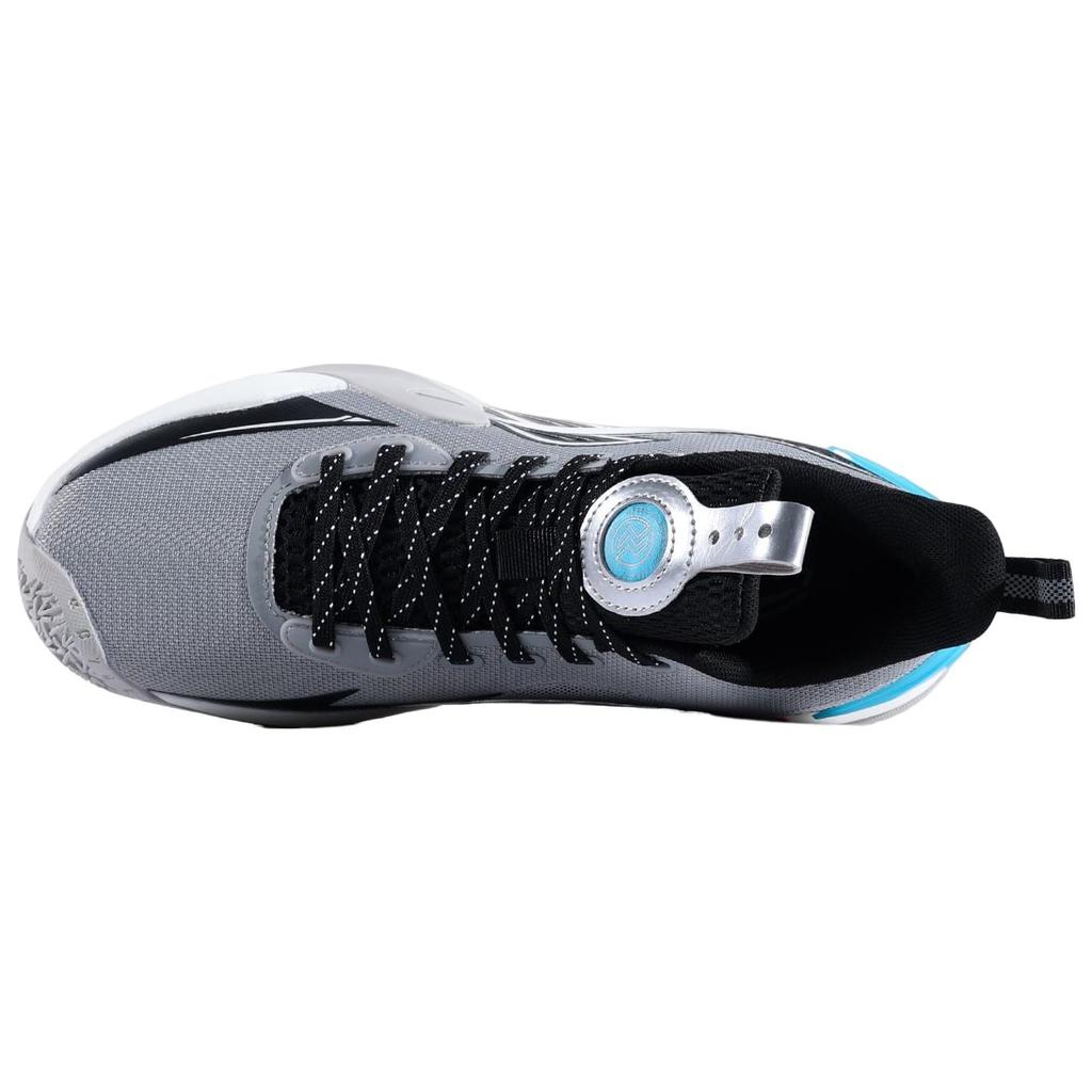 Li Ning Speed 7 Cushioning Slip Resistant Abrasion Resistant Low Top Basketball Shoes Men's Gray Black Blue ABPT013-4