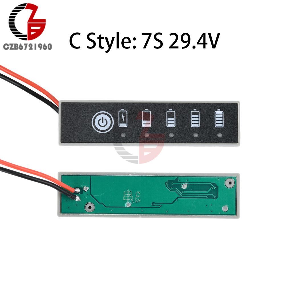 1-7S 18650 Lithium Battery Pack Power Indicator 5S 18/21V Battery Level Indicator Capacity Tester Power Percentage Display Board