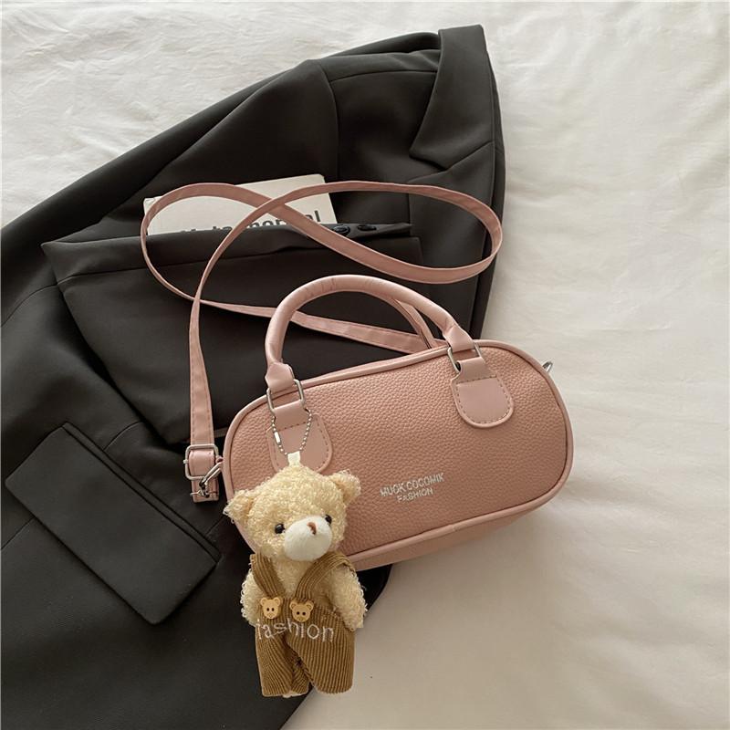 Hot Sale Trend Simple Fashion Niche Litchi Pattern Portable Bowling Bag Commuter Casual Versatile Messenger Bag